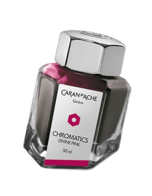 CARAN D’ACHE, Chromatics Divine Pink Ink Bottle 50 ml, SKU: 8011.080 | watchphilosophy.co.uk