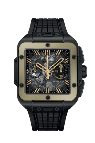 Men's watch / unisex HUBLOT, Square Bang Unico Ceramic Magic Gold / 42mm, SKU: 821.CM.0130.RX | watchphilosophy.co.uk