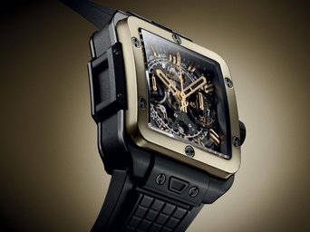 Men's watch / unisex HUBLOT, Square Bang Unico Ceramic Magic Gold / 42mm, SKU: 821.CM.0130.RX | watchphilosophy.co.uk