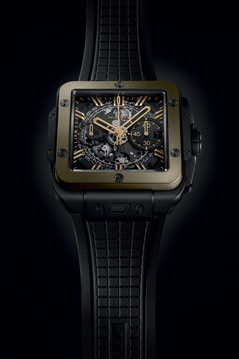 Men's watch / unisex HUBLOT, Square Bang Unico Ceramic Magic Gold / 42mm, SKU: 821.CM.0130.RX | watchphilosophy.co.uk