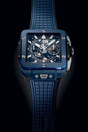 Men's watch / unisex HUBLOT, Square Bang Unico Blue Ceramic / 42mm, SKU: 821.EX.5170.RX | watchphilosophy.co.uk
