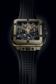 Men's watch / unisex HUBLOT, Square Bang Unico Magic Gold / 42mm, SKU: 821.MX.0130.RX | watchphilosophy.co.uk