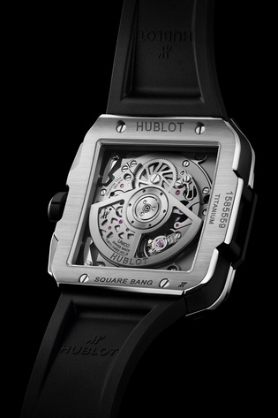 Men's watch / unisex HUBLOT, Square Bang Unico Titanium Pave / 42mm, SKU: 821.NX.0170.RX.1604 | watchphilosophy.co.uk