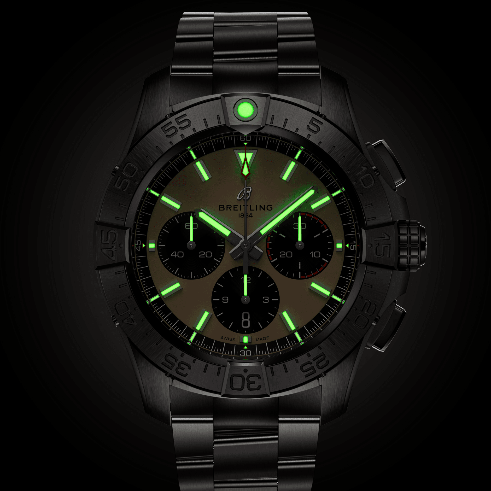 Men's watch / unisex BREITLING, Avenger B01 Chronograph / 44mm, SKU: AB0147101A1A1 | watchphilosophy.co.uk