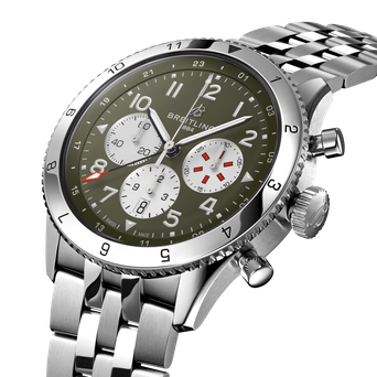 Men's watch / unisex  BREITLING, Super AVI B04 Chronograph GMT Curtiss Warhawk / 46mm, SKU: AB04452A1L1A1 | watchphilosophy.co.uk