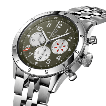 Men's watch / unisex BREITLING, Super AVI B04 Chronograph GMT Curtiss Warhawk / 46mm, SKU: AB04452A1L1A1 | watchphilosophy.co.uk