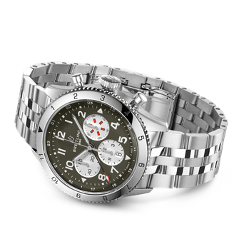 Men's watch / unisex BREITLING, Super AVI B04 Chronograph GMT Curtiss Warhawk / 46mm, SKU: AB04452A1L1A1 | watchphilosophy.co.uk