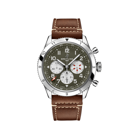 Men's watch / unisex BREITLING, Super AVI B04 Chronograph GMT Curtiss Warhawk / 46mm, SKU: AB04452A1L1X1 | watchphilosophy.co.uk