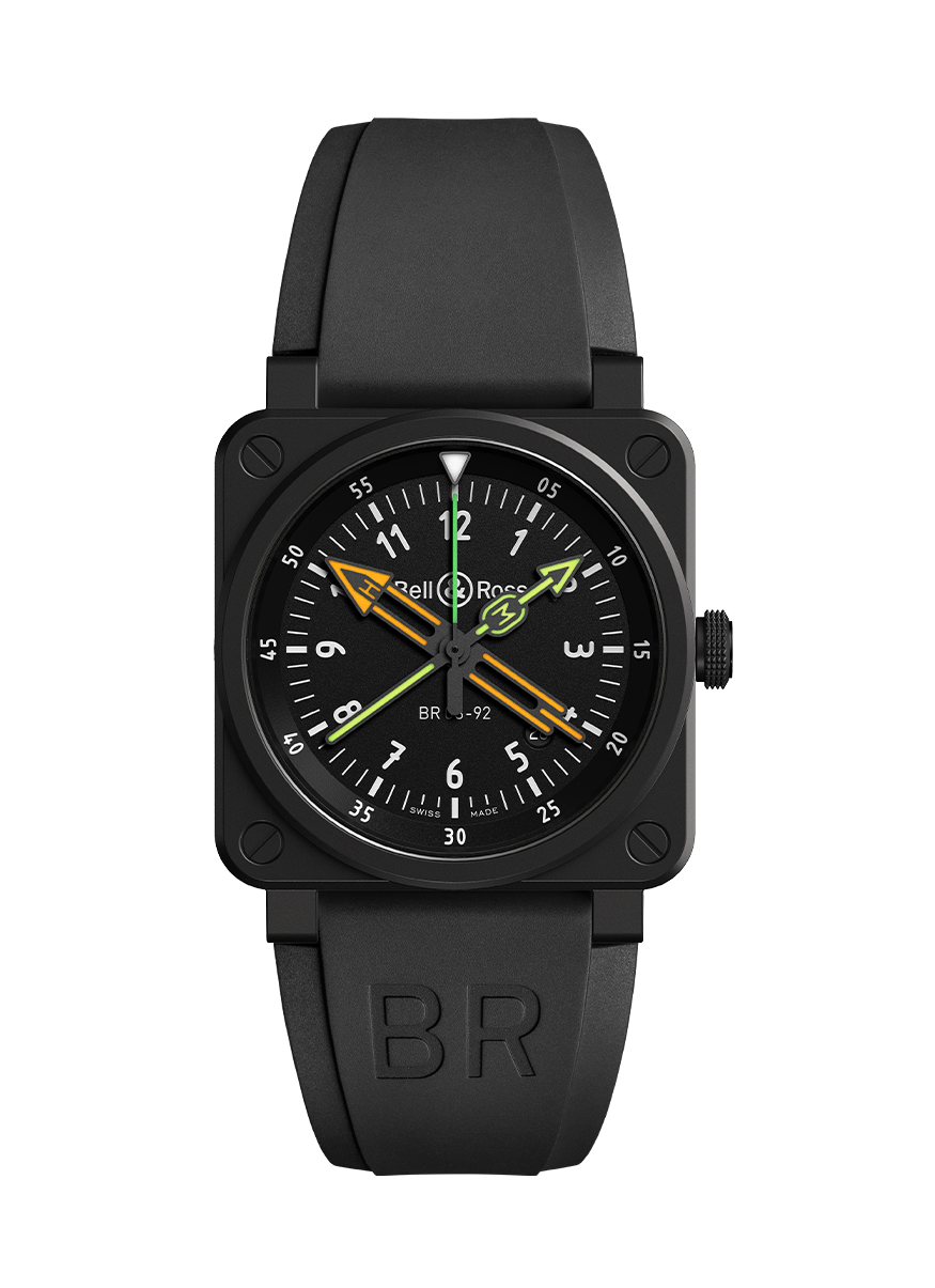 Men's watch / unisex BELL & ROSS, BR 03-92 Radiocompass / 42mm, SKU: BR0392-RCO-CE/SRB | watchphilosophy.co.uk