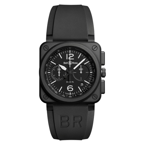 Men's watch / unisex BELL & ROSS, BR 03-94 Black Matte / 42mm, SKU: BR0394-BL-CE | watchphilosophy.co.uk