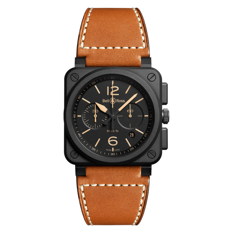 Men's watch / unisex BELL & ROSS, BR 03-94 Heritage / 42mm, SKU: BR0394-HERI-CE | watchphilosophy.co.uk