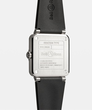 Men's watch / unisex BELL & ROSS, BR 03 Black Steel / 41mm, SKU: BR03A-BL-ST/SRB | watchphilosophy.co.uk
