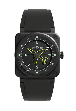 Men's watch / unisex  BELL & ROSS, BR 03 Gyrocompass / 41mm, SKU: BR03A-CPS-CE/SRB | watchphilosophy.co.uk