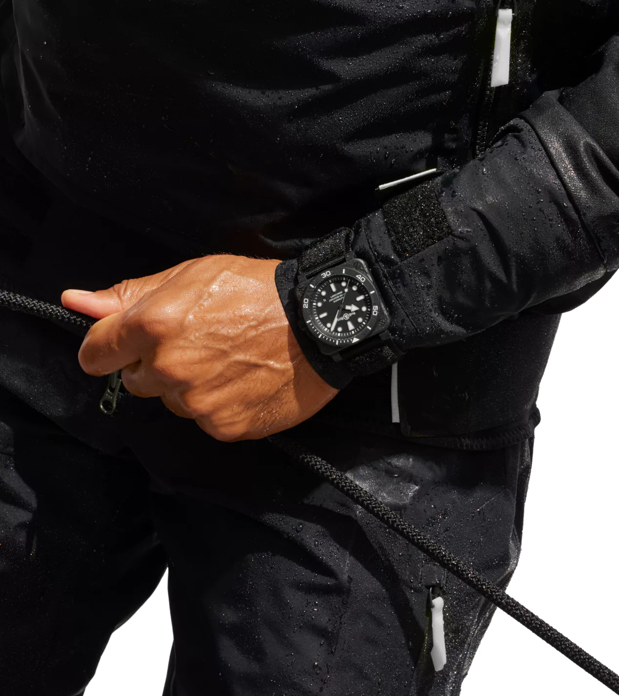 Men's watch / unisex  BELL & ROSS, BR-03 Diver Black Matte Ceramic / 42mm, SKU: BR03A-D-BL-CE/SRB | watchphilosophy.co.uk