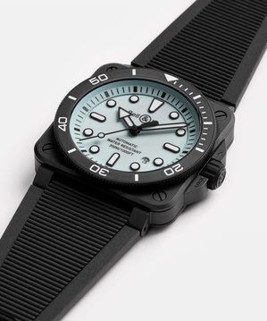 Men's watch / unisex  BELL & ROSS, BR-03 Diver Black Full Lum Ceramic / 42mm, SKU: BR03A-D-LM-CE/SRB | watchphilosophy.co.uk