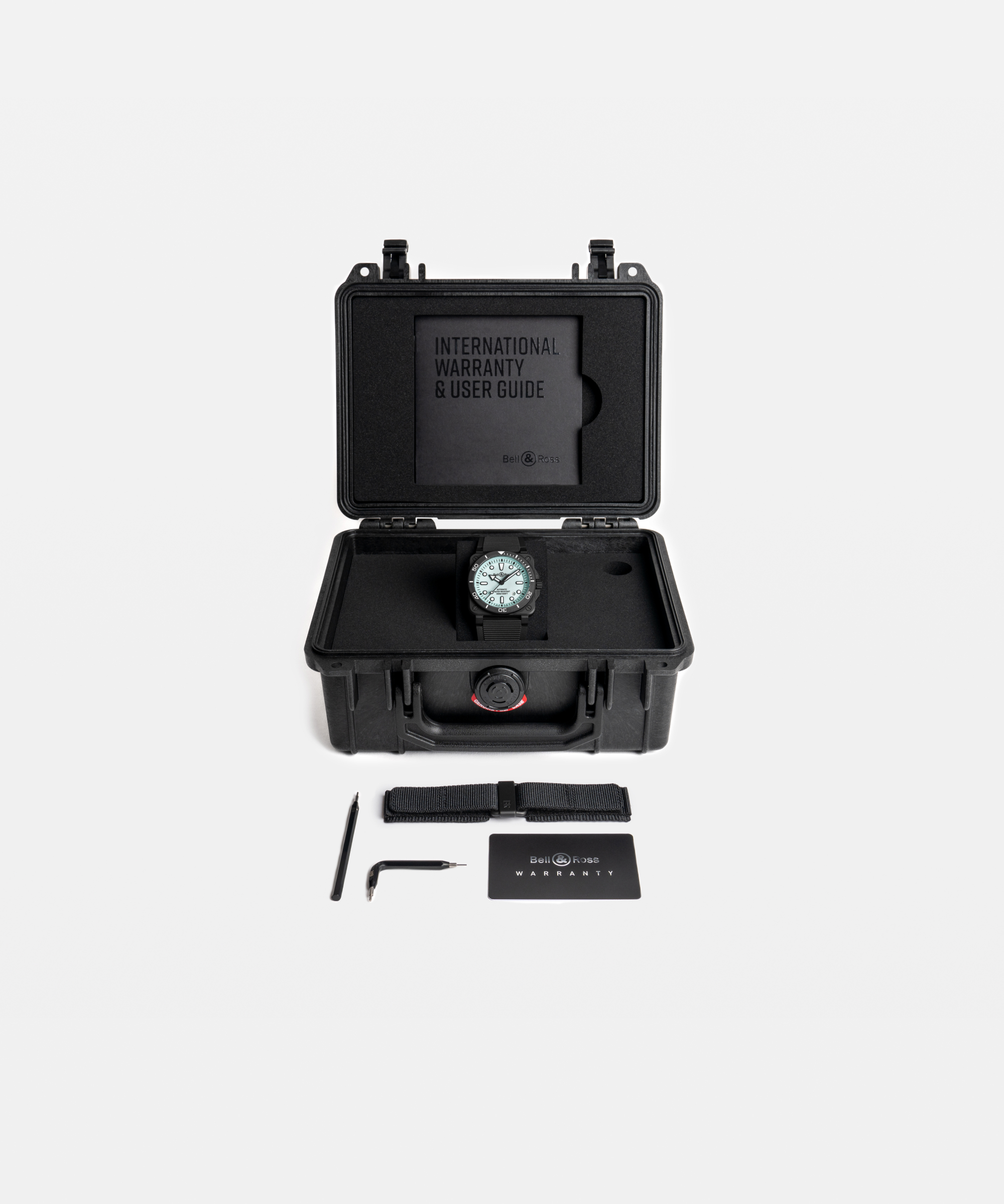 Men's watch / unisex  BELL & ROSS, BR-03 Diver Black Full Lum Ceramic / 42mm, SKU: BR03A-D-LM-CE/SRB | watchphilosophy.co.uk