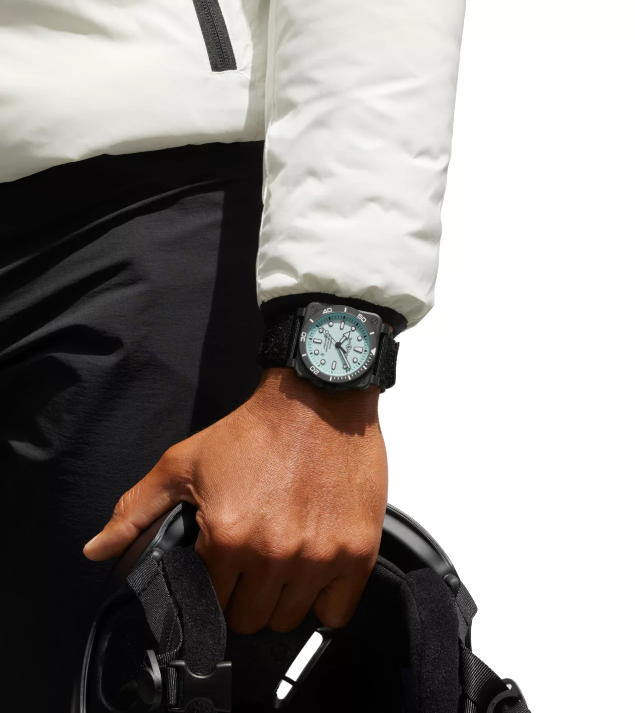 Men's watch / unisex  BELL & ROSS, BR-03 Diver Black Full Lum Ceramic / 42mm, SKU: BR03A-D-LM-CE/SRB | watchphilosophy.co.uk