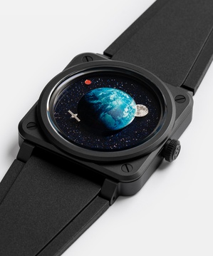 Men's watch / unisex BELL & ROSS, BR 03 Astro Limited Edition / 41mm, SKU: BR03A-EMM-CE/SRB | watchphilosophy.co.uk