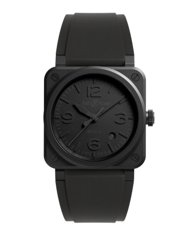 Men's watch / unisex BELL & ROSS, BR 03 Phantom / 41mm, SKU: BR03A-PH-CE/SRB | watchphilosophy.co.uk