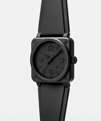 Men's watch / unisex BELL & ROSS, BR 03 Phantom / 41mm, SKU: BR03A-PH-CE/SRB | watchphilosophy.co.uk