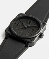 Men's watch / unisex  BELL & ROSS, BR 03 Phantom / 41mm, SKU: BR03A-PH-CE/SRB | watchphilosophy.co.uk