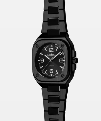 Men's watch / unisex BELL & ROSS, BR 05 Black Ceramic / 41mm, SKU: BR05A-BL-CE/SCE | watchphilosophy.co.uk