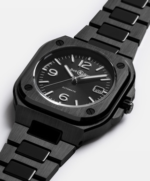 Men's watch / unisex BELL & ROSS, BR 05 Black Ceramic / 41mm, SKU: BR05A-BL-CE/SCE | watchphilosophy.co.uk