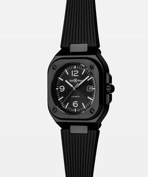 Men's watch / unisex  BELL & ROSS, BR 05 Black Ceramic / 41mm, SKU: BR05A-BL-CE/SRB | watchphilosophy.co.uk
