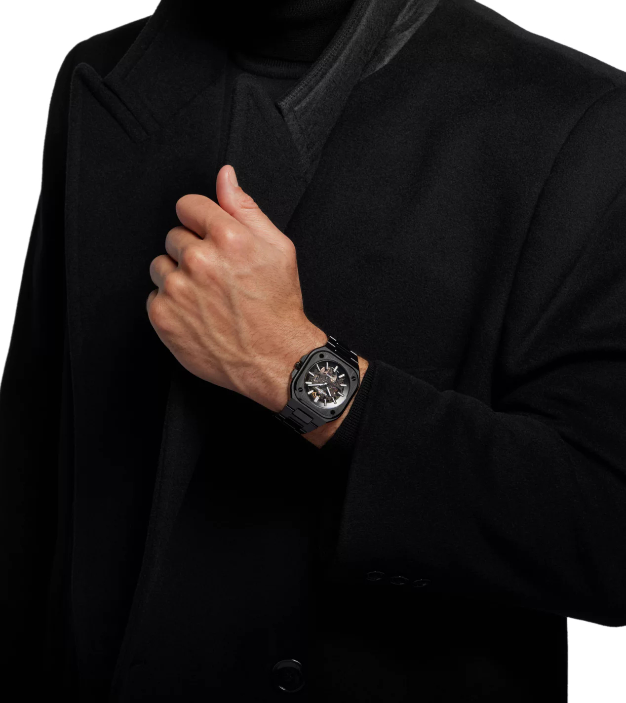 Men's watch / unisex BELL & ROSS, BR 05 Skeleton Black Ceramic / 41mm, SKU: BR05A-BL-SK-CE/SCE | watchphilosophy.co.uk