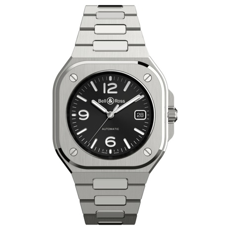 Men's watch / unisex BELL & ROSS, BR 05 Black Steel / 40mm, SKU: BR05A-BL-ST/SST | watchphilosophy.co.uk