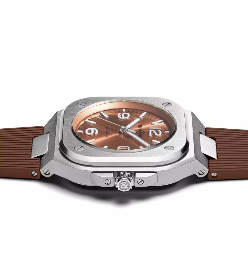 Men's watch / unisex BELL & ROSS, BR 05 Copper Brown / 40mm, SKU: BR05A-BR-ST/SRB | watchphilosophy.co.uk