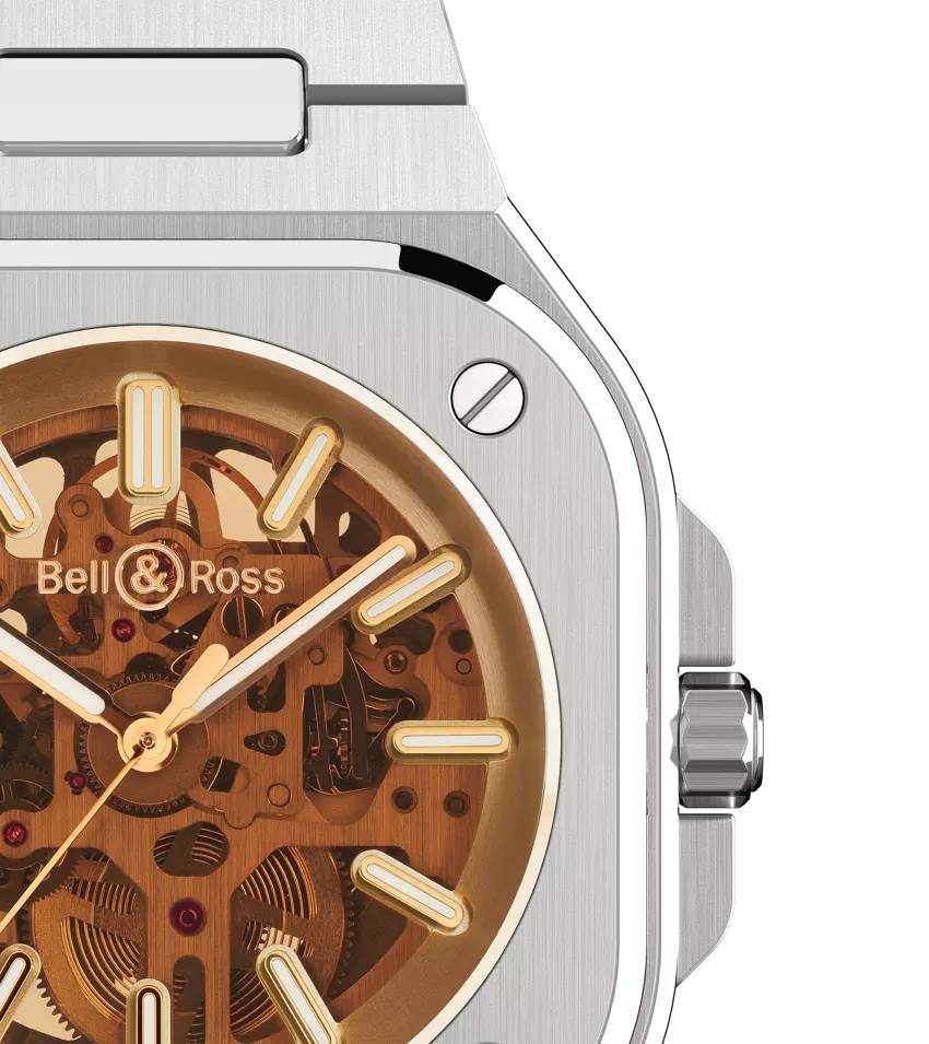 Men's watch / unisex BELL & ROSS, BR 05 Skeleton Golden / 40mm, SKU: BR05A-CH-SKST/SST | watchphilosophy.co.uk