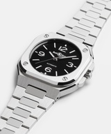Men's watch / unisex BELL & ROSS, BR 05 Black Steel / 36mm, SKU: BR05A-S-BL-ST/SST | watchphilosophy.co.uk
