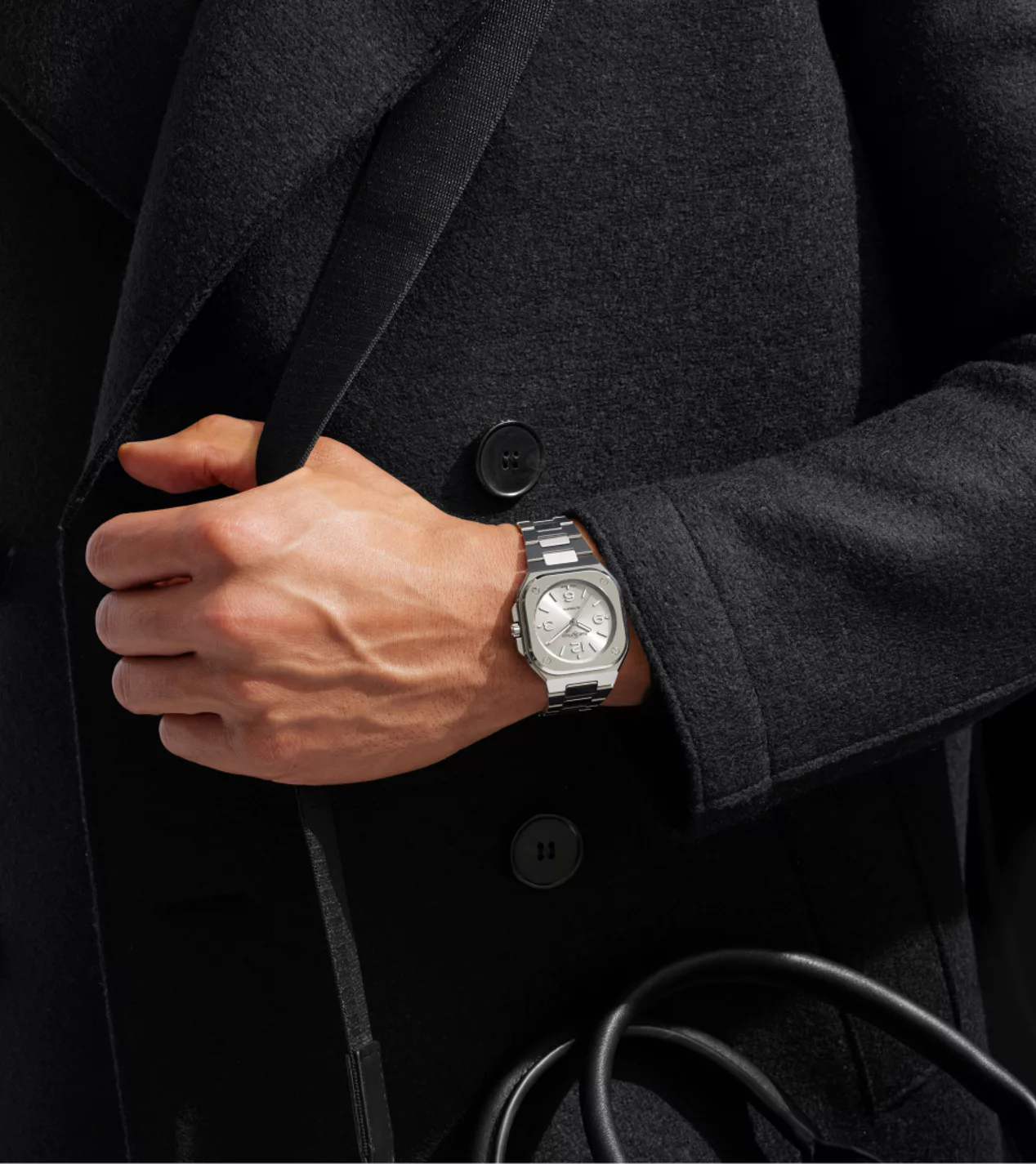 Men's watch / unisex BELL & ROSS, BR 05 Grey Steel / 36mm, SKU: BR05A-S-GR-ST/SST | watchphilosophy.co.uk