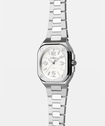 Men's watch / unisex BELL & ROSS, BR 05 Mother of Pearl Steel / 36mm, SKU: BR05A-S-MP-ST/SST | watchphilosophy.co.uk