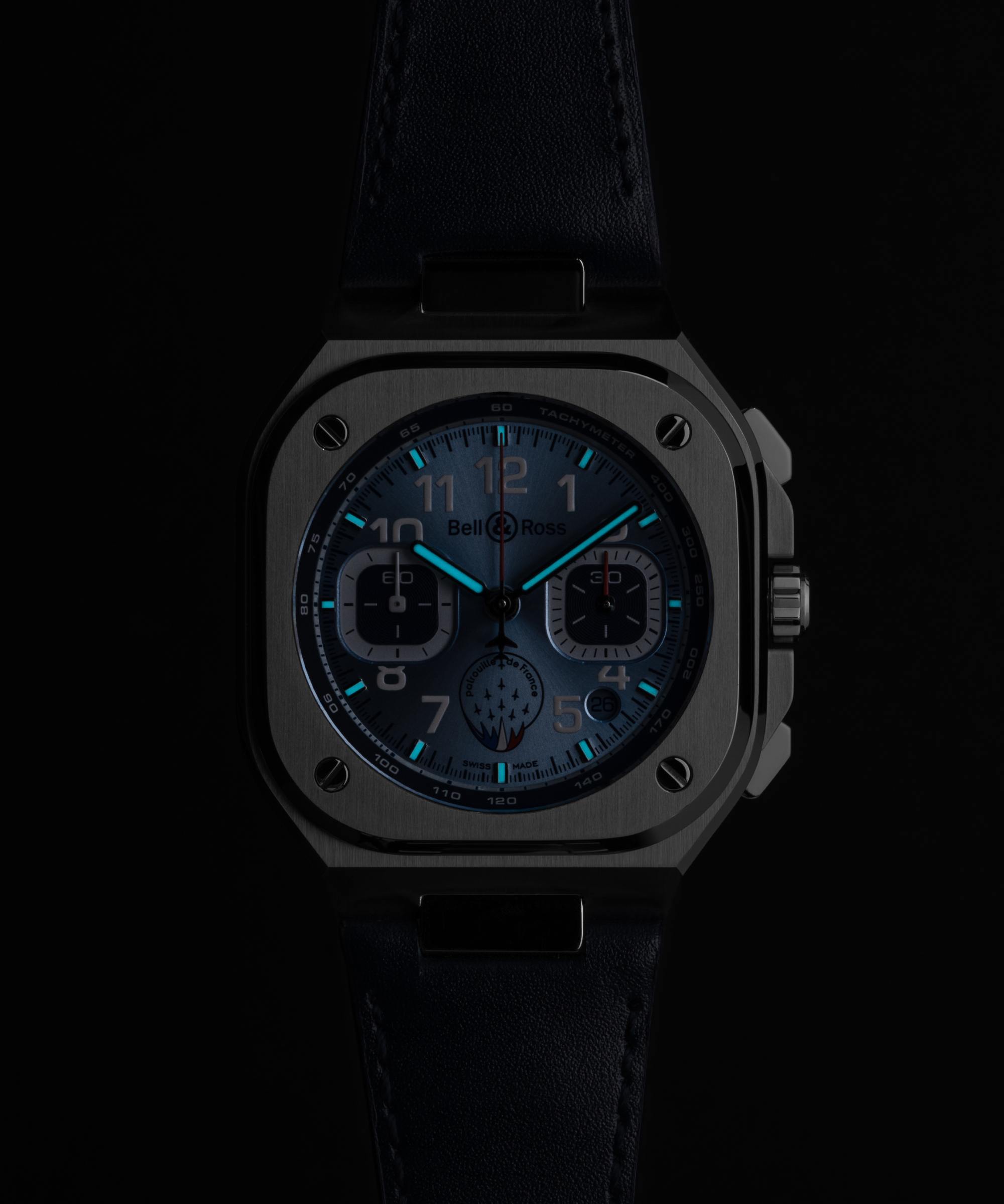 Men's watch / unisex BELL & ROSS, BR 05 Chrono Patrouille de Francel Limited Edition / 42mm, SKU: BR05C-PAF-ST/SCA | watchphilosophy.co.uk