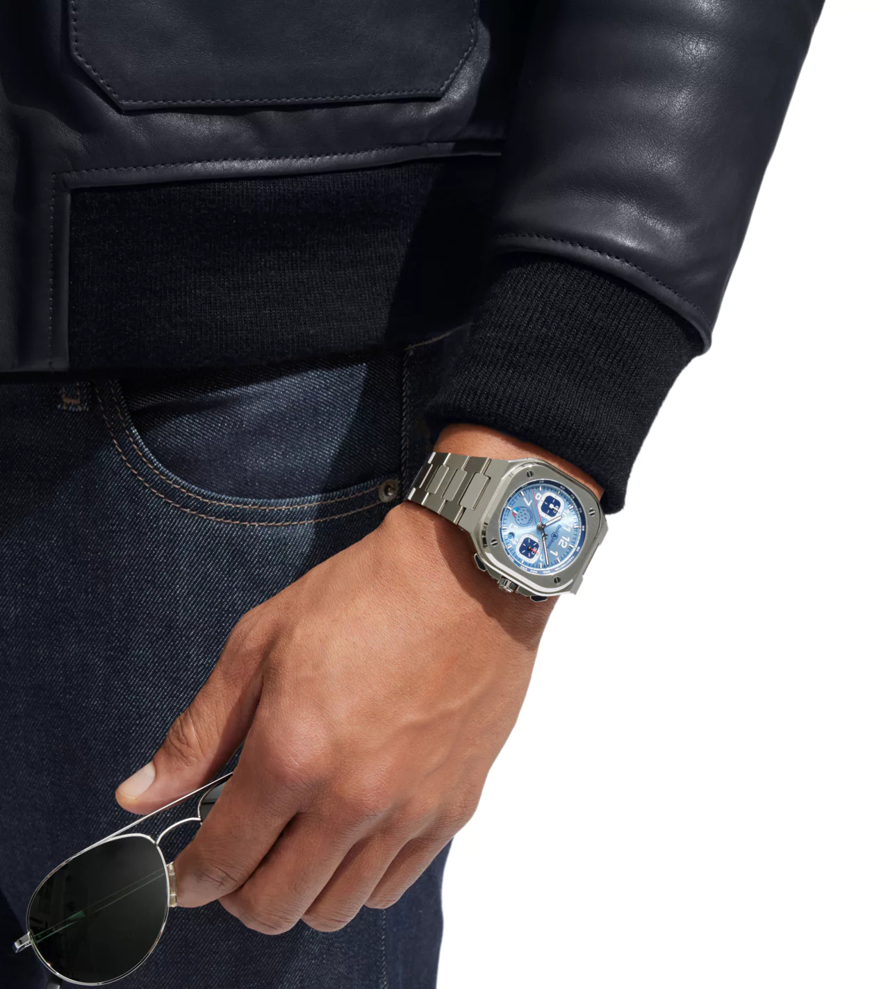 Men's watch / unisex BELL & ROSS, BR 05 Chrono Patrouille de Francel Limited Edition / 42mm, SKU: BR05C-PAF-ST/SST | watchphilosophy.co.uk