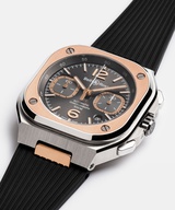 Men's watch / unisex  BELL & ROSS, BR 05 Chrono Grey Steel & Gold / 42mm, SKU: BR05C-RTH-STPG/SRB | watchphilosophy.co.uk