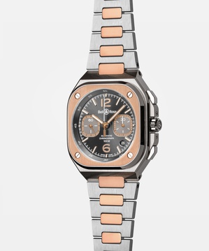 Men's watch / unisex  BELL & ROSS, BR 05 Chrono Grey Steel & Gold / 42mm, SKU: BR05C-RTH-STPG/SSG | watchphilosophy.co.uk