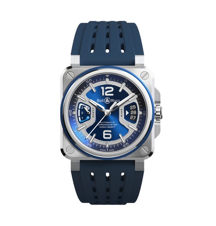 Men's watch / unisex BELL & ROSS, BR-X3 Blue Steel / 41mm, SKU: BRX3R-BLU-ST/SRB | watchphilosophy.co.uk