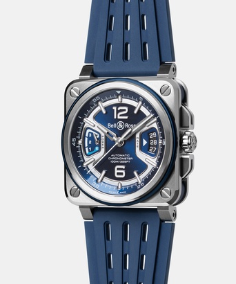 Men's watch / unisex BELL & ROSS, BR-X3 Blue Steel / 41mm, SKU: BRX3R-BLU-ST/SRB | watchphilosophy.co.uk