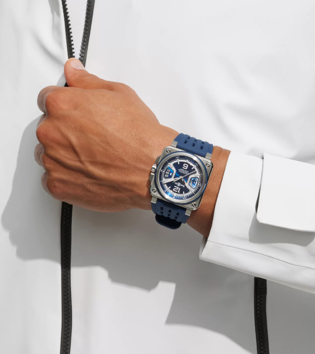 Men's watch / unisex BELL & ROSS, BR-X3 Blue Steel / 41mm, SKU: BRX3R-BLU-ST/SRB | watchphilosophy.co.uk