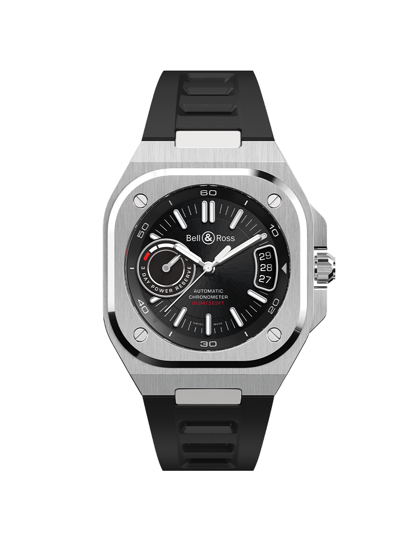 Men's watch / unisex BELL & ROSS, BR-X5 Black Steel / 41mm, SKU: BRX5R-BL-ST/SRB | watchphilosophy.co.uk