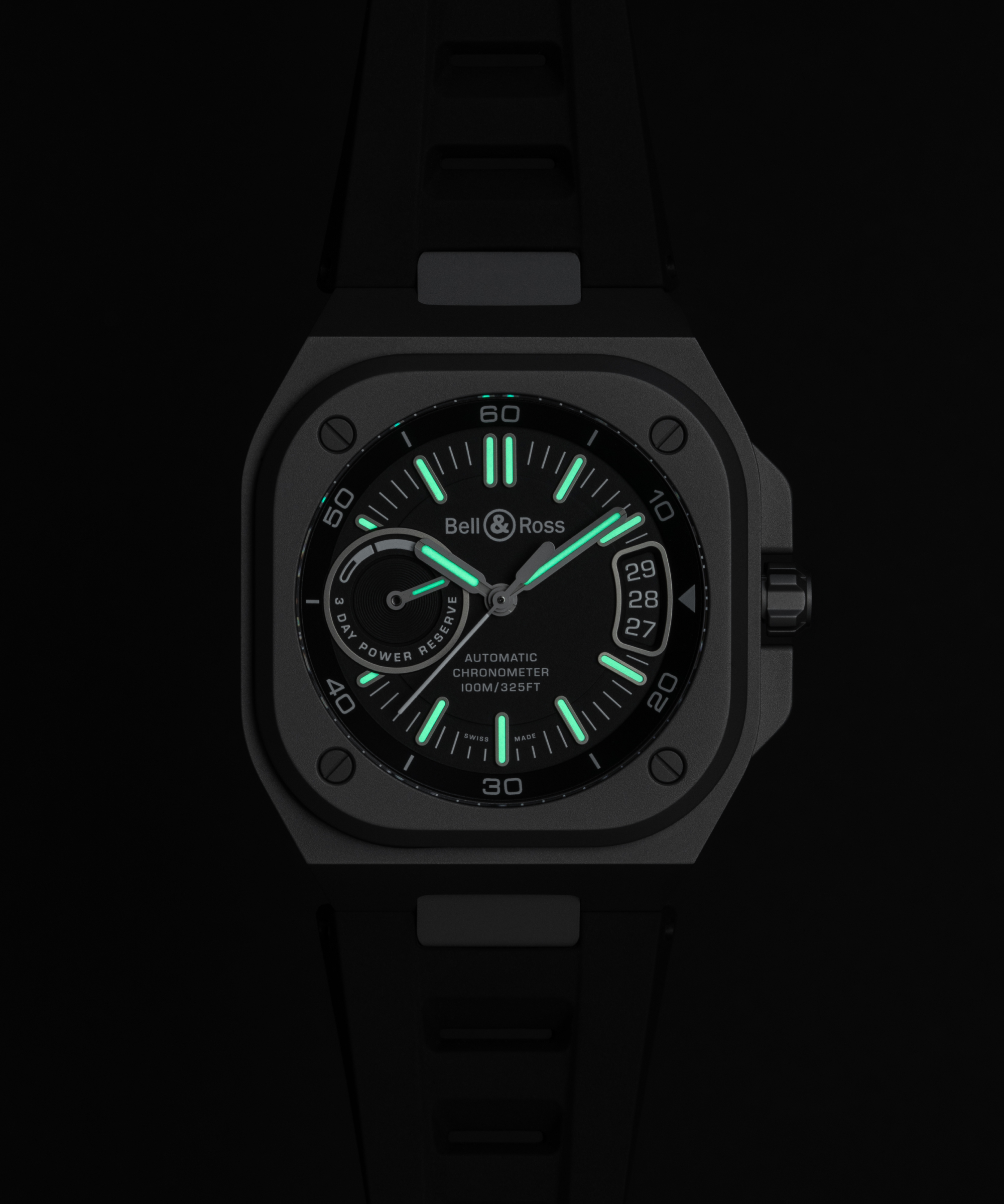 Men's watch / unisex BELL & ROSS, BR-X5 Black Titanium / 41mm, SKU: BRX5R-BL-TI/SRB | watchphilosophy.co.uk