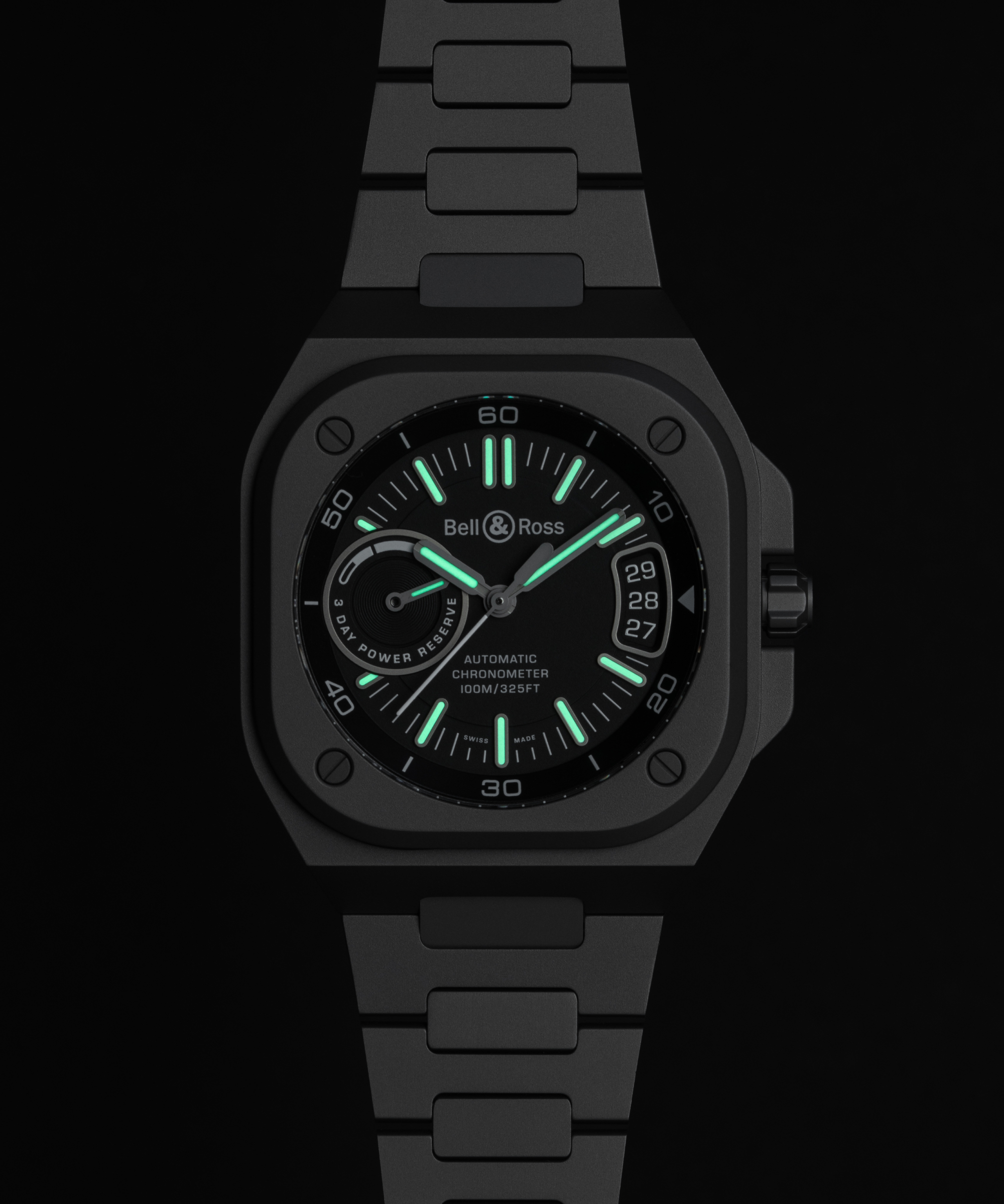 Men's watch / unisex BELL & ROSS, BR-X5 Black Titanium / 41mm, SKU: BRX5R-BL-TI/STI | watchphilosophy.co.uk