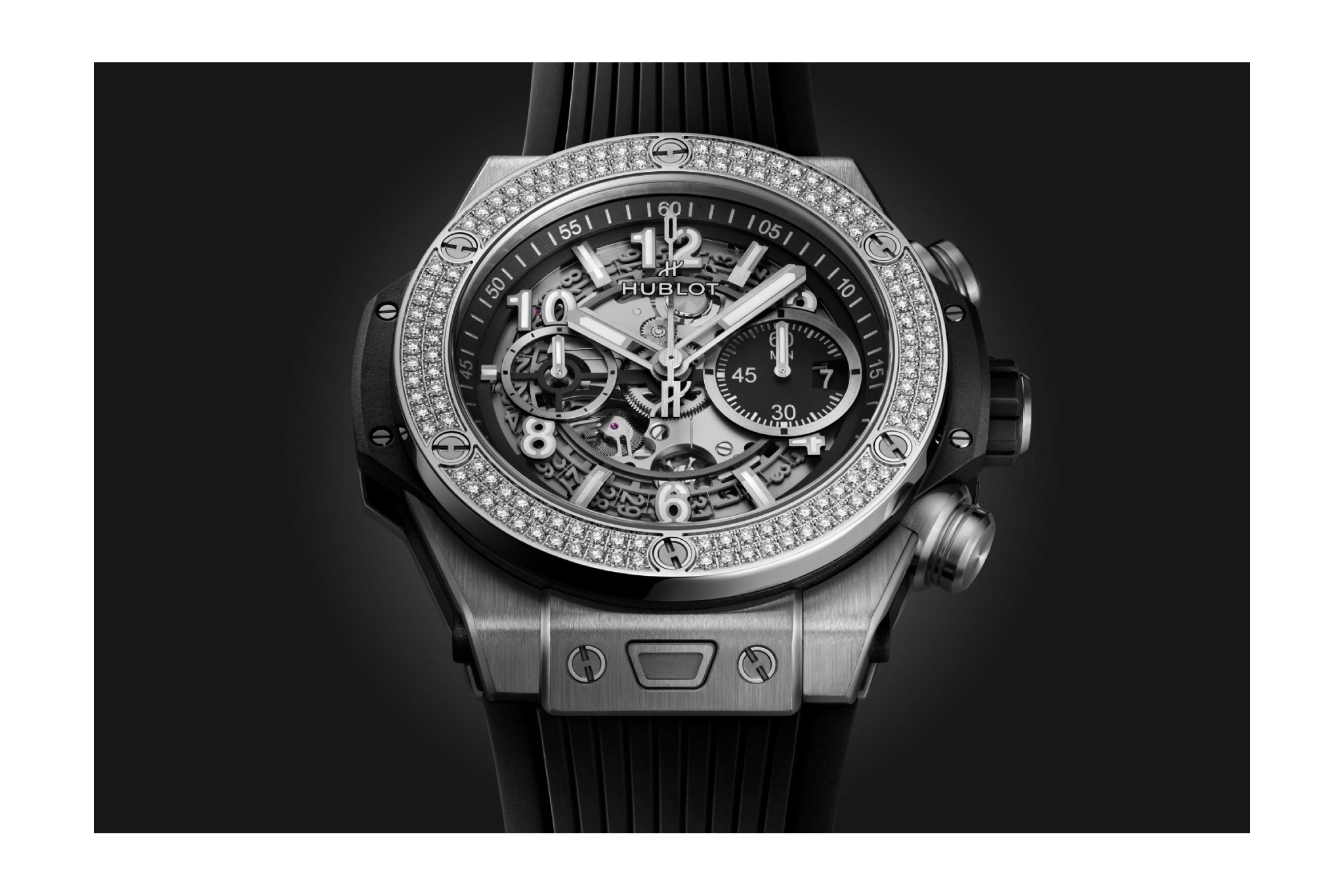 Men's watch / unisex  HUBLOT, Big Bang Unico Titanium Diamonds / 44mm, SKU: 421.NX.1170.RX.1104 | watchphilosophy.co.uk