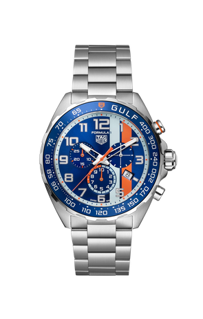 Men's watch / unisex TAG HEUER, Formula 1 Gulf Quartz Chronograph / 43mm, SKU: CAZ101AT.BA0842 | watchphilosophy.co.uk