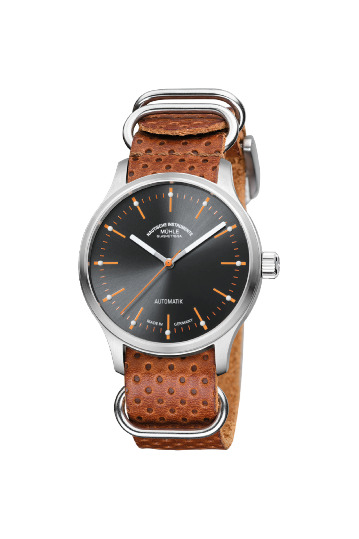 Men's watch / unisex MÜHLE-GLASHÜTTE, Panova Grey / 40mm, SKU: M1-40-75-LB-I | watchphilosophy.co.uk