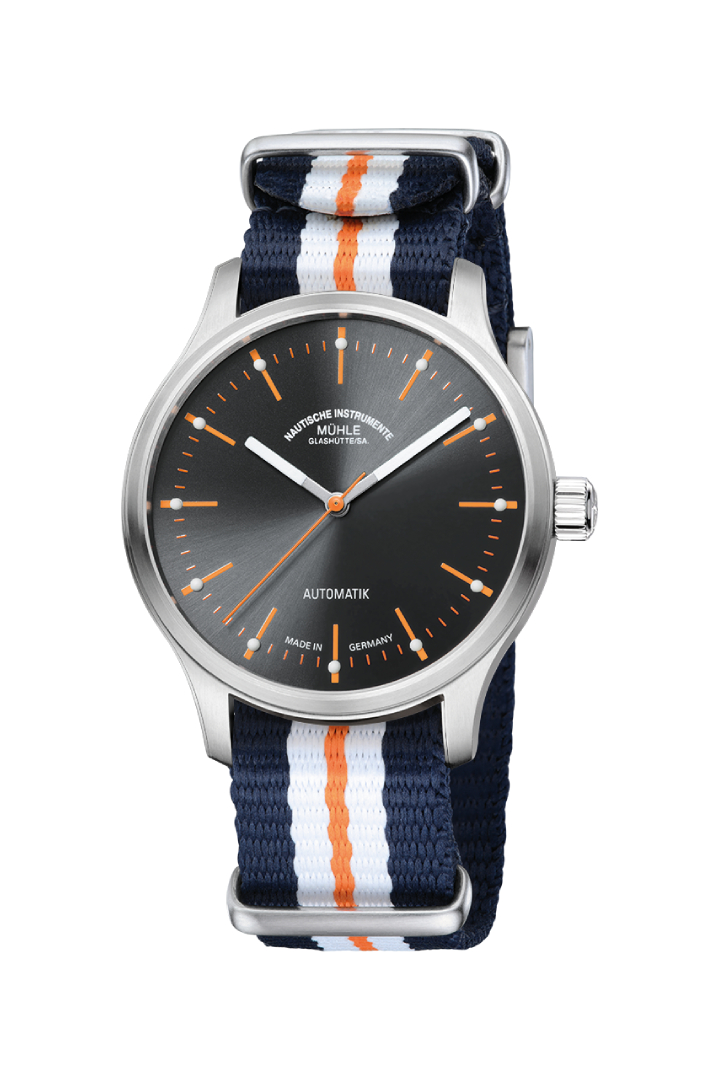 Men's watch / unisex MÜHLE-GLASHÜTTE, Panova Grey / 40mm, SKU: M1-40-75-NB-I | watchphilosophy.co.uk