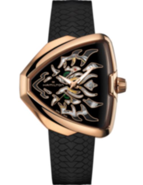 Men's watch / unisex HAMILTON, Ventura Elvis80 Skeleton Auto / 42,5mm x 44,6mm, SKU: H24525332 | watchphilosophy.co.uk